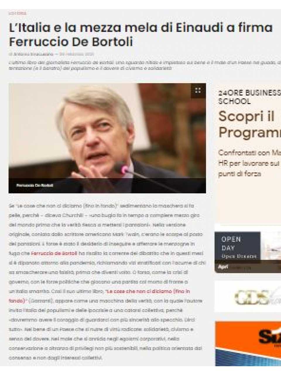 AGGIORNAMENTO PERMANENTEIN PRESENZA
Prospettive economiche e sociali per l’Italia post pandemica