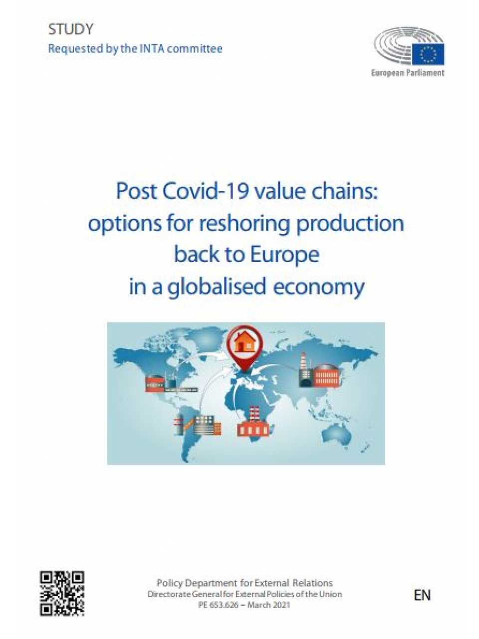 Post Covid-19 value chains: options for reshoring production back to Europe in a globalised economy