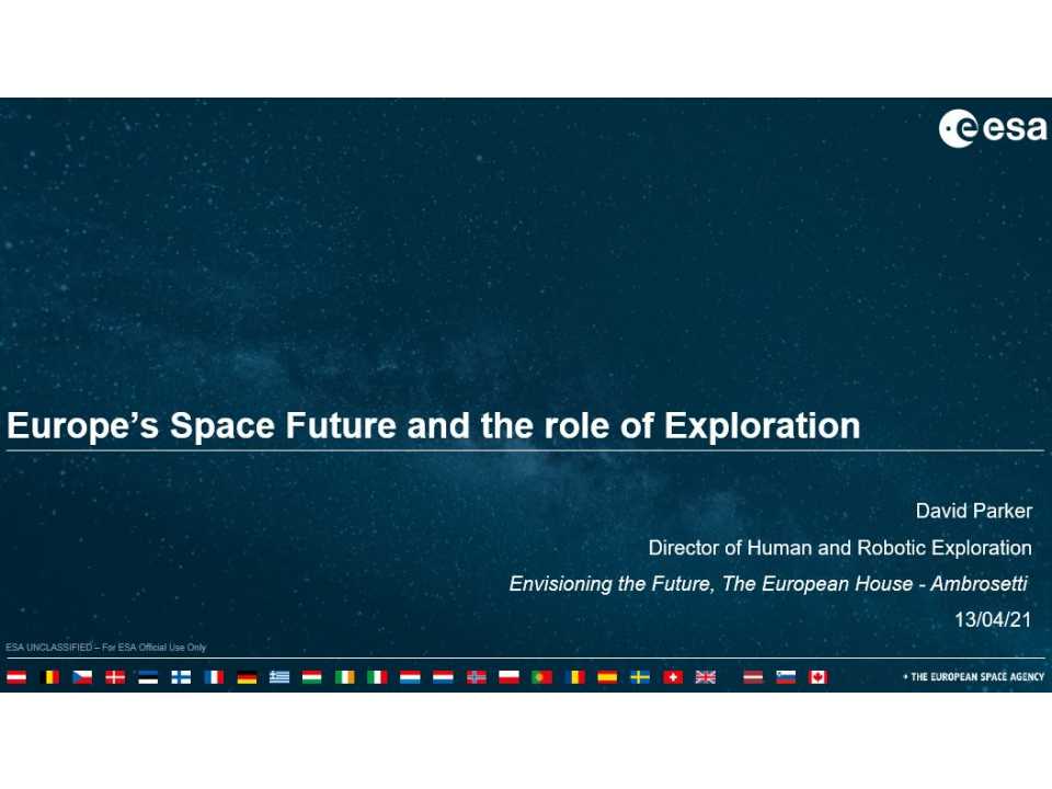 Europe’s space future and the role of exploration