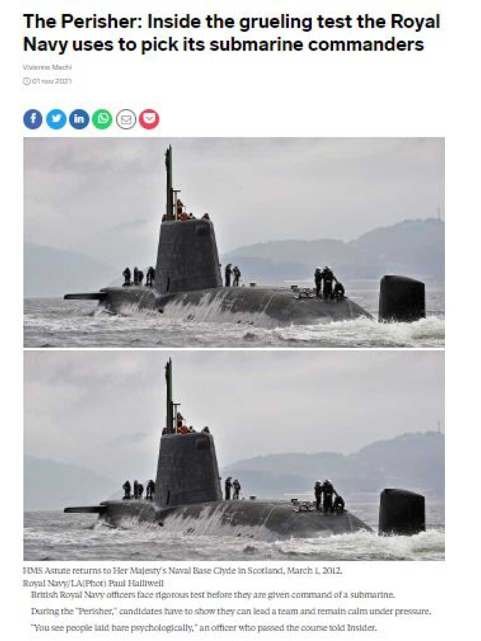 The Perisher: inside the grueling test the royal navy uses to pick its submarine commanders