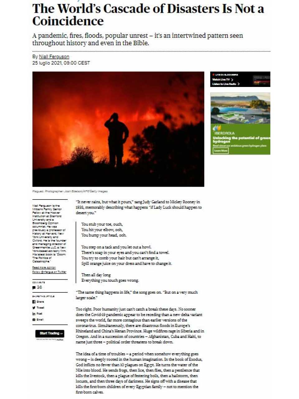 The world’s cascade of disasters is not a coincidence