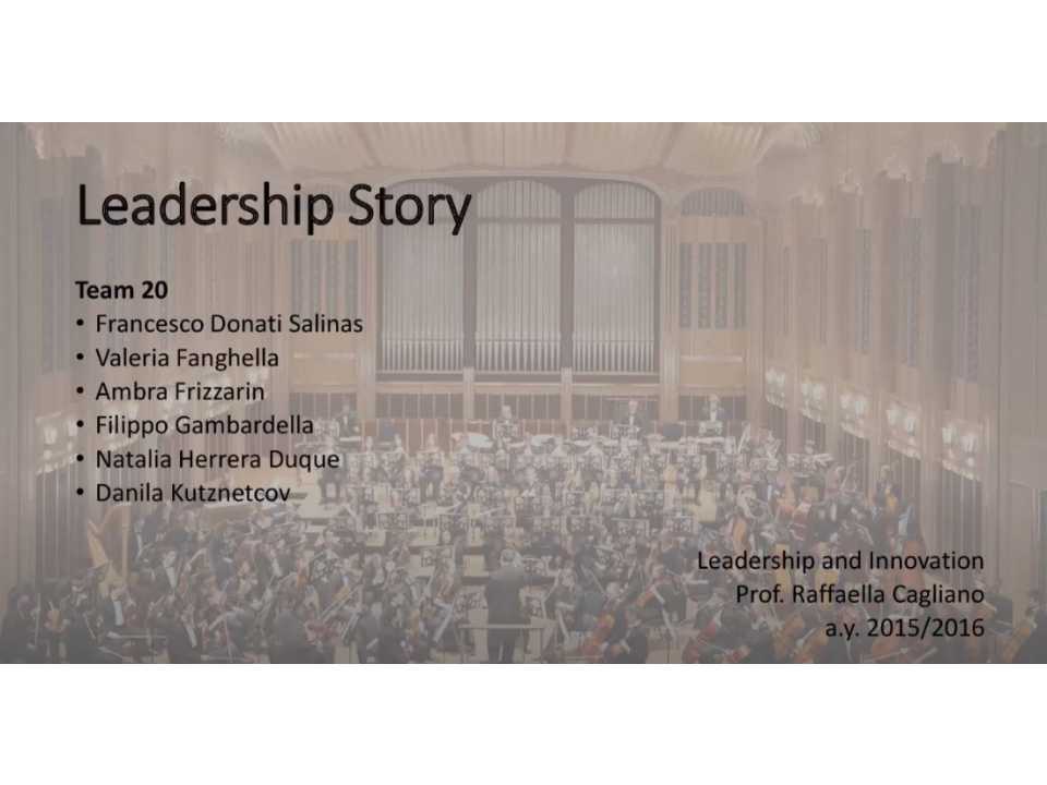 Leadership story - Daniele Agiman - Team 20