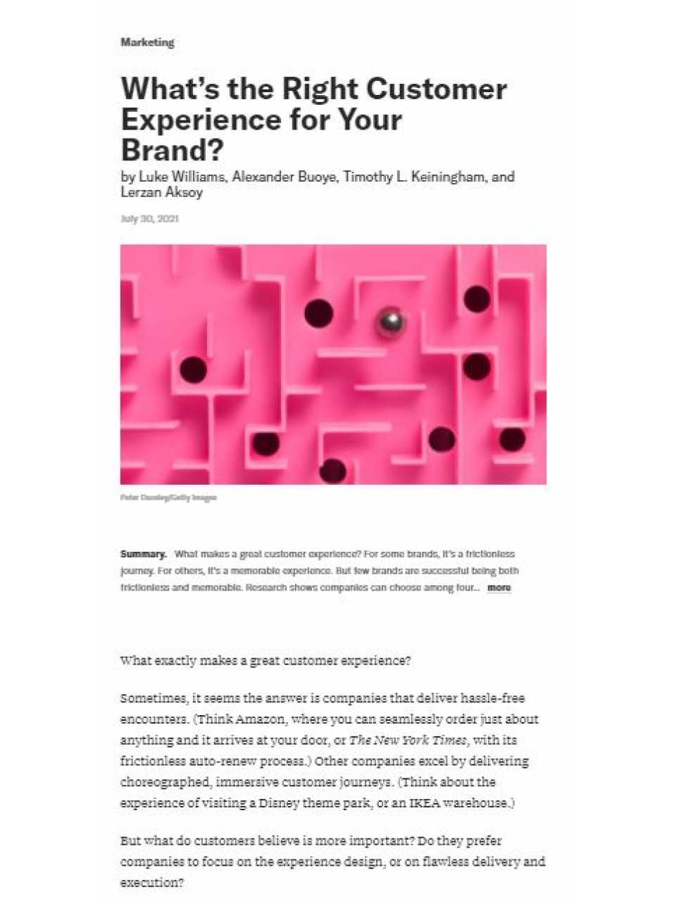 What’s the right customer experience for your brand?