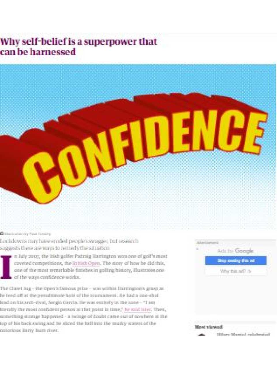 Why self-belief is a superpower that can be harnessed