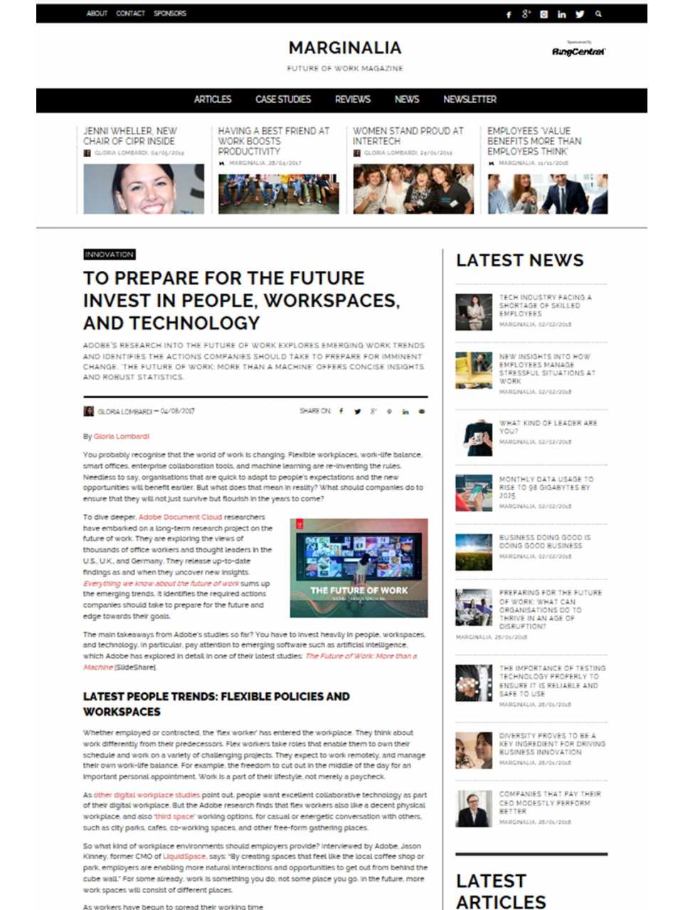 To prepare for the future invest in people, workspaces, and technology