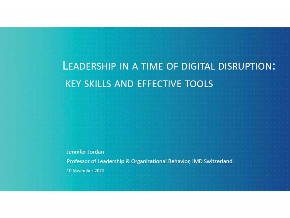 AGGIORNAMENTO PERMANENTEVIA WEB
La leadership nell’era della digital disruption: competenze chiave e strumenti efficaci per trasformare obiettivi in risultati concreti