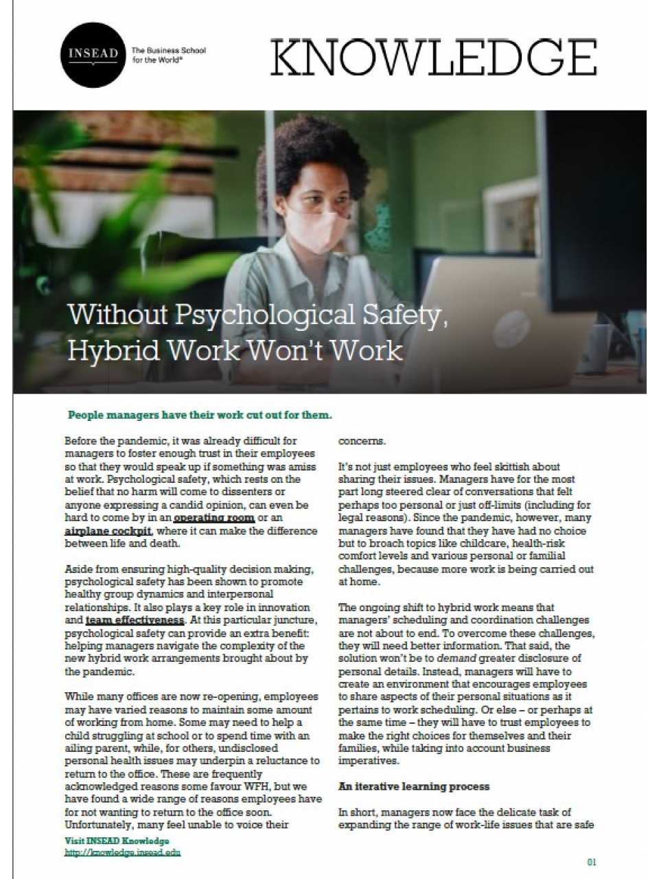 Without Psychological Safety, Hybrid Work Won’t Work