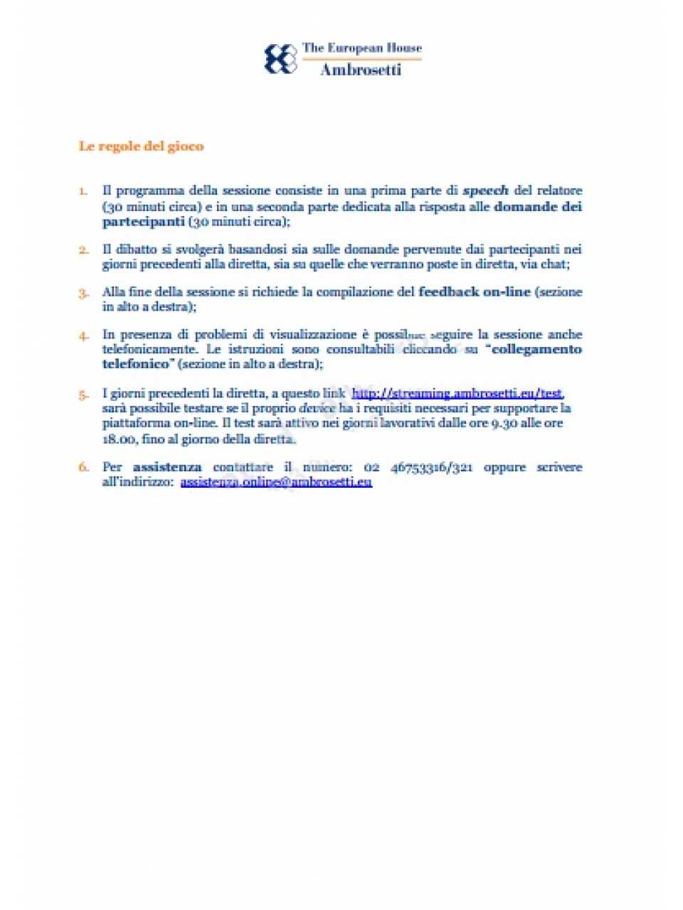 Le regole del gioco