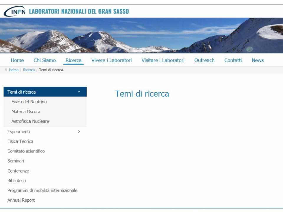 AGGIORNAMENTO PERMANENTEIN PRESENZA
Visita al Gran Sasso Science Institute
e ai Laboratori Nazionali del Gran Sasso