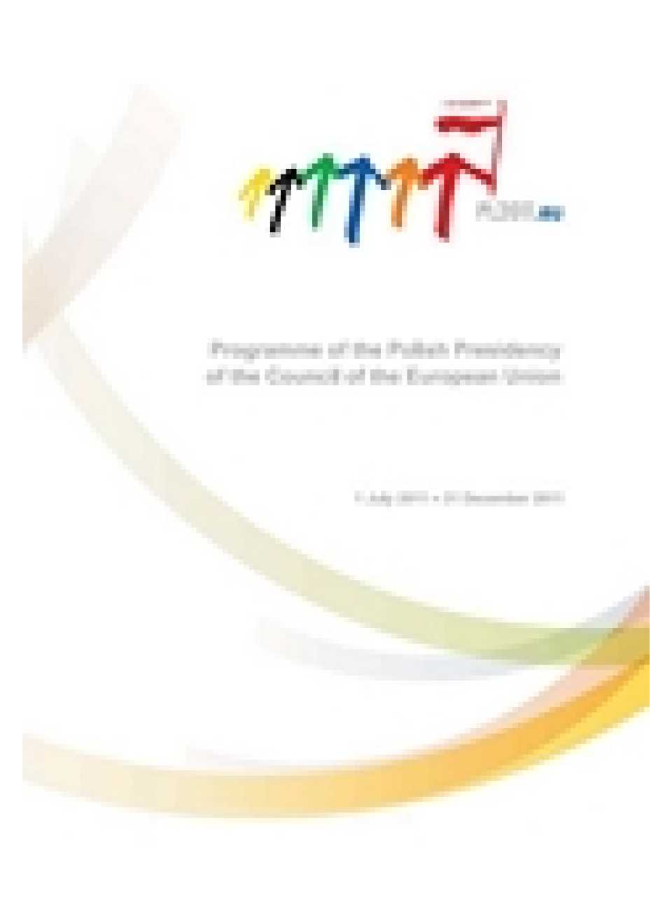 Programme of the polish presidency of the council of the european union