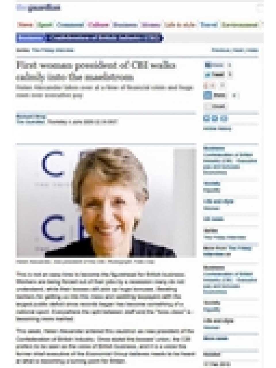 First woman president of CBI walks calmly into the maelstrom