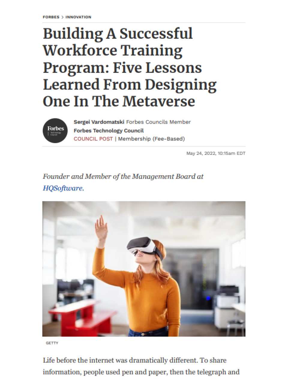 Building A Successful Workforce Training Program: Five Lessons Learned From Designing One In The Metaverse