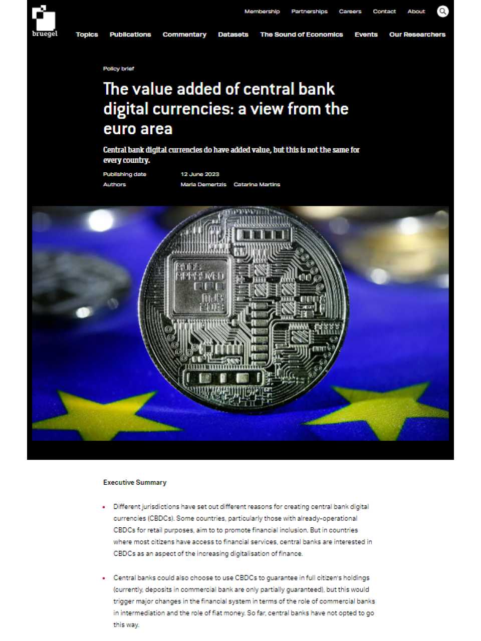 The value added of central bank digital currencies: a view from the euro area