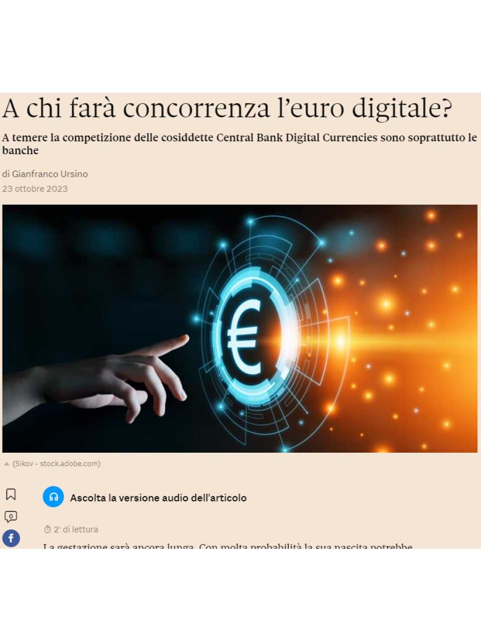 AMBROSETTI LIVEVIA WEB
Euro digitale: sfide e opportunità della moneta elettronica europea