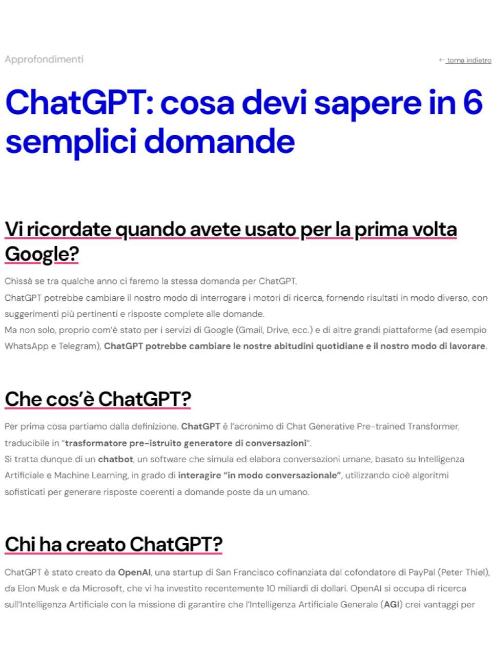 AGGIORNAMENTO PERMANENTEIN PRESENZA
Come si parla con Chat GPT? L’Intelligenza Artificiale e le sfide del suo uso reale in azienda