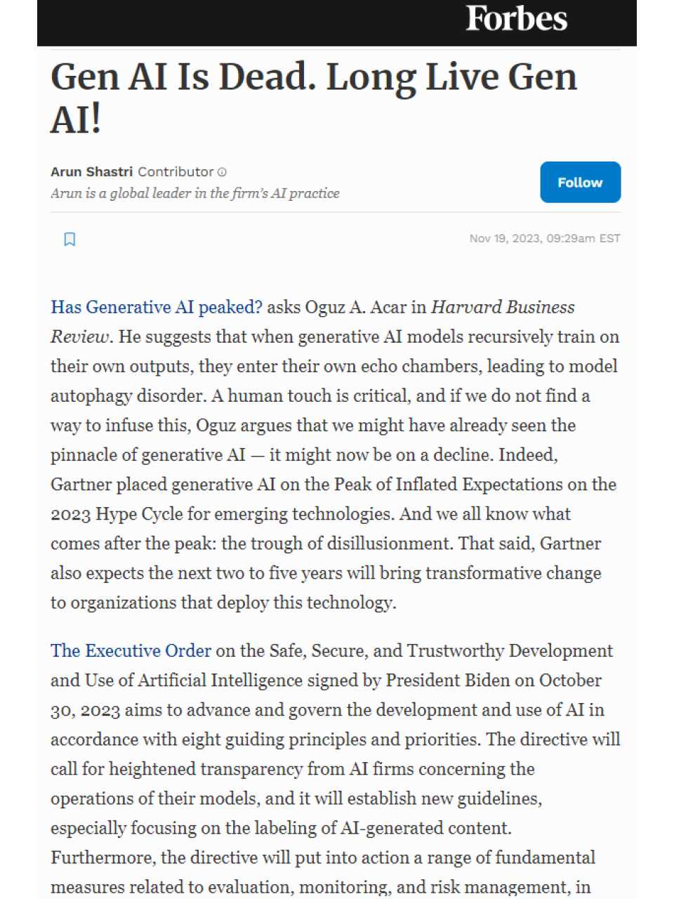 Gen AI Is Dead. Long Live Gen AI!