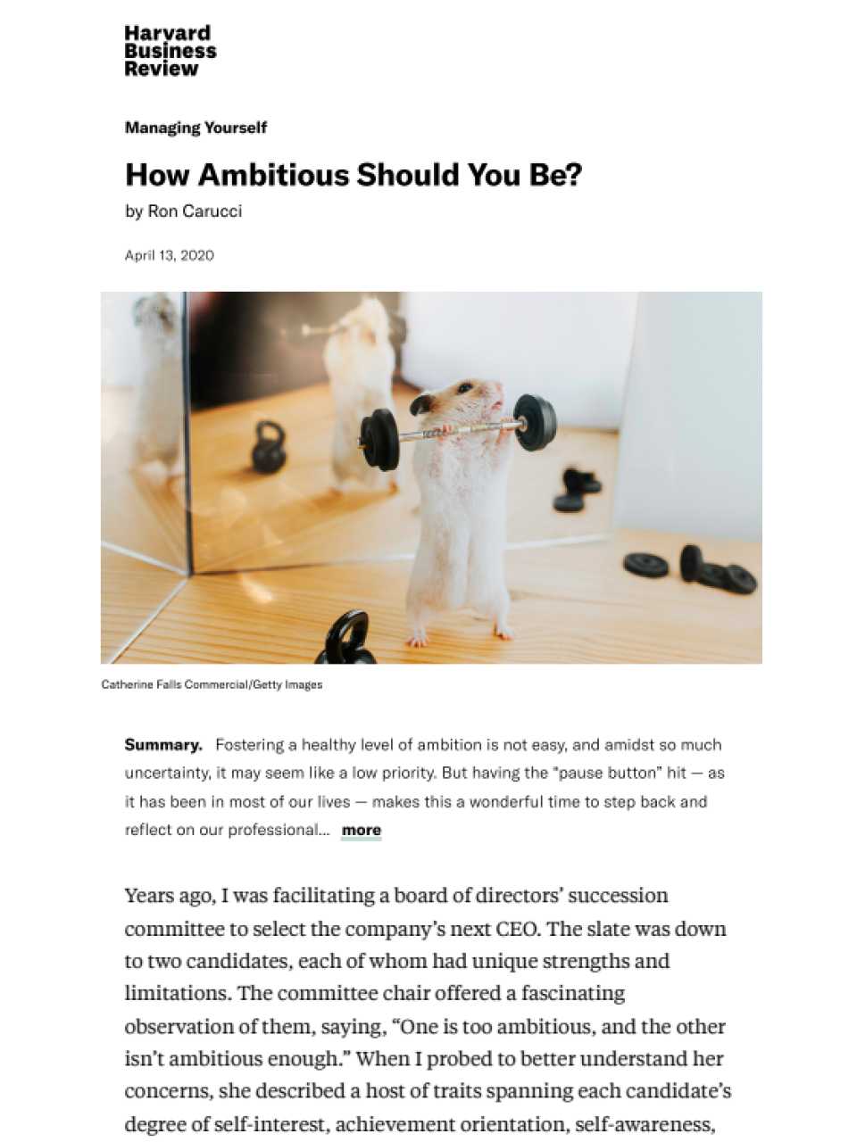 How Ambitious Should You Be?