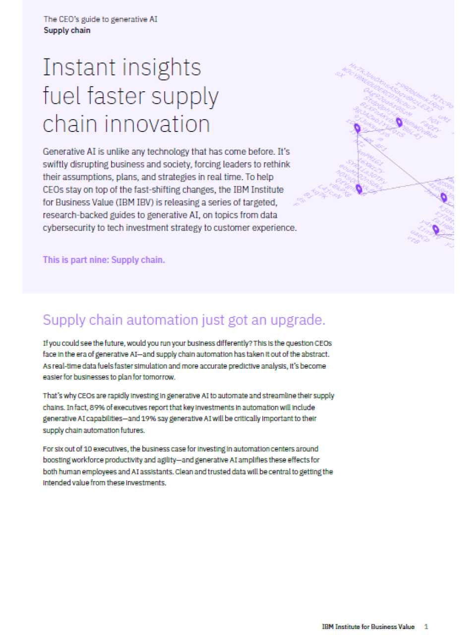 The CEO’s guide to generative AI: Supply Chain