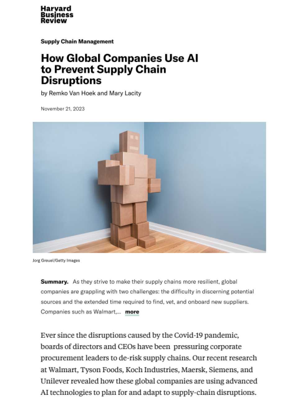 How Global Companies Use AI to Prevent Supply Chain Disruptions