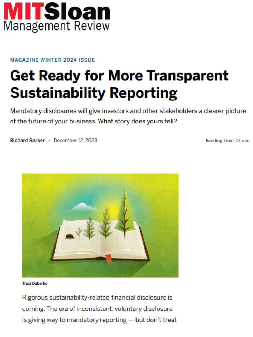 Get Ready for More Transparent Sustainability Reporting