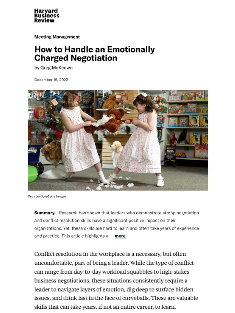 How to Handle an Emotionally Charged Negotiation