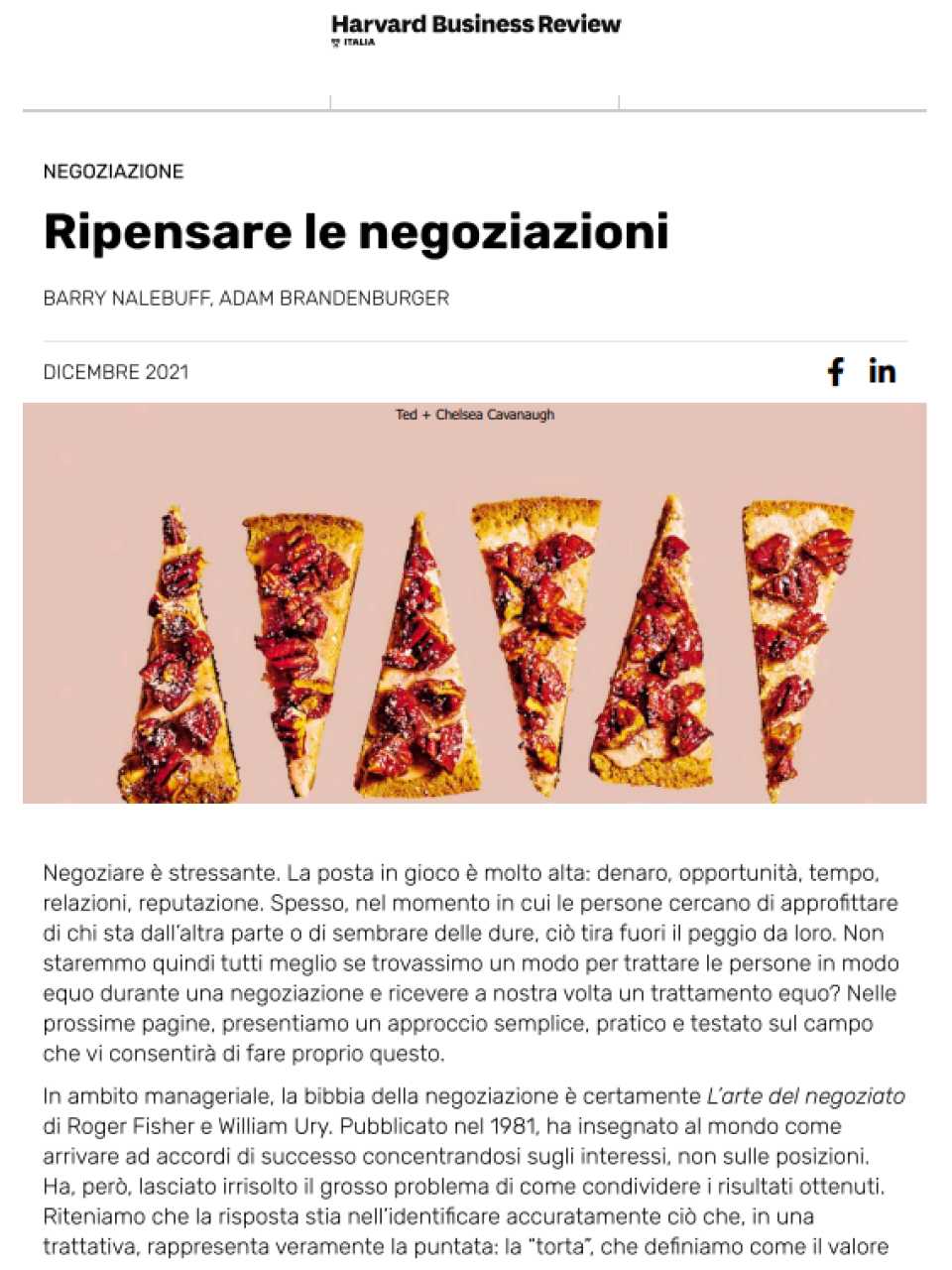Ripensare le negoziazioni