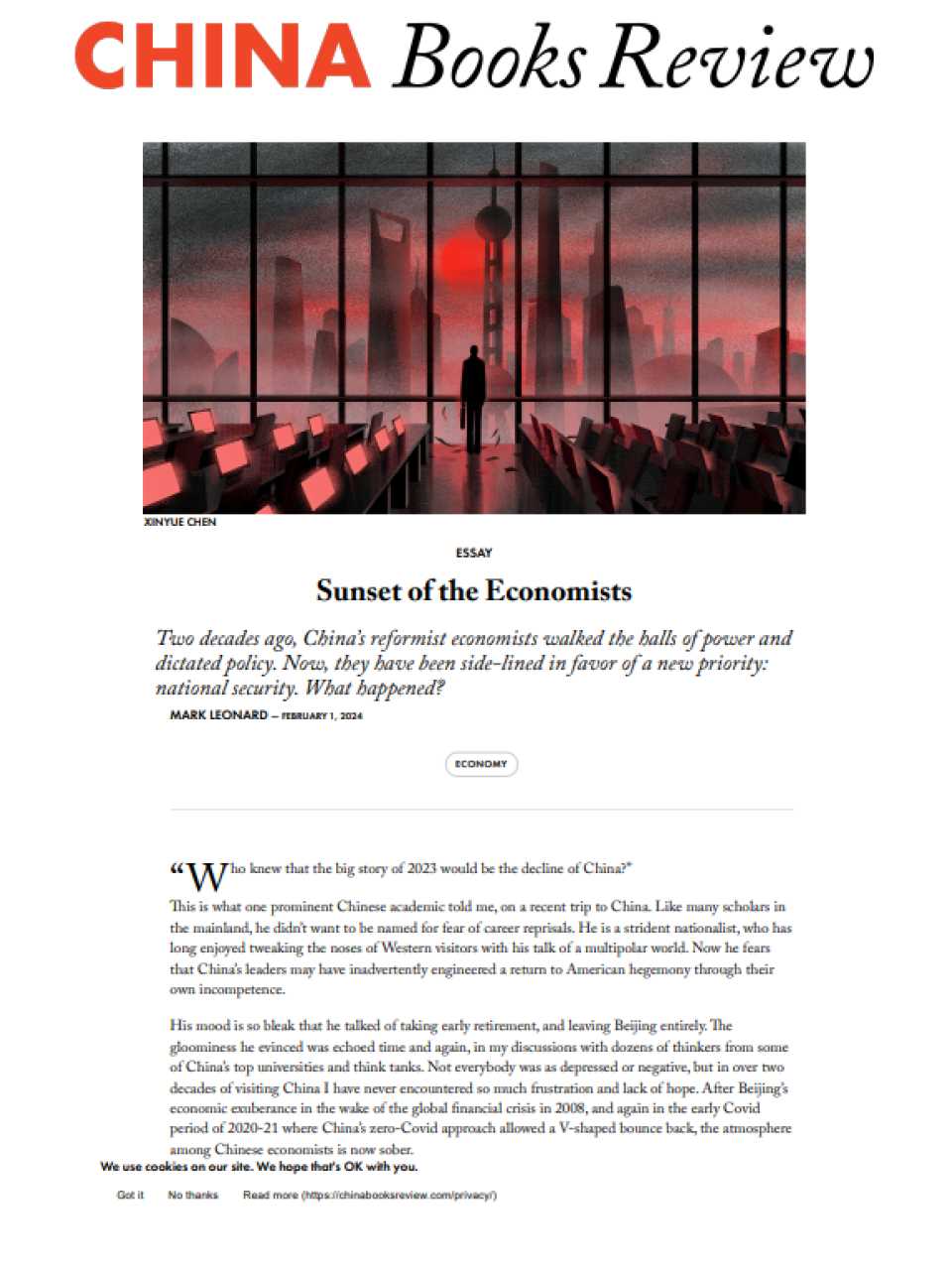 Sunset of the Economists