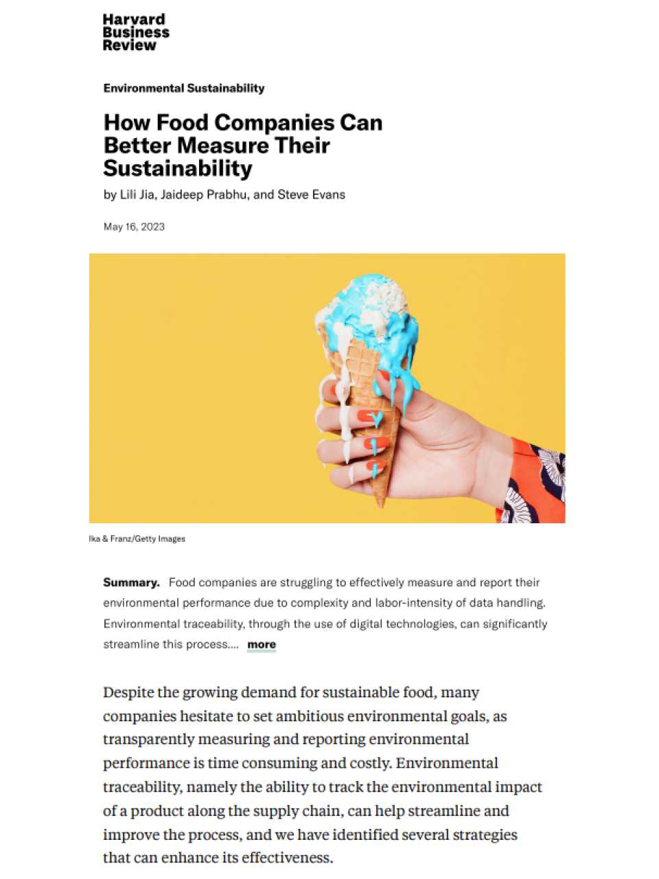 How Food Companies Can Better Measure Their Sustainability