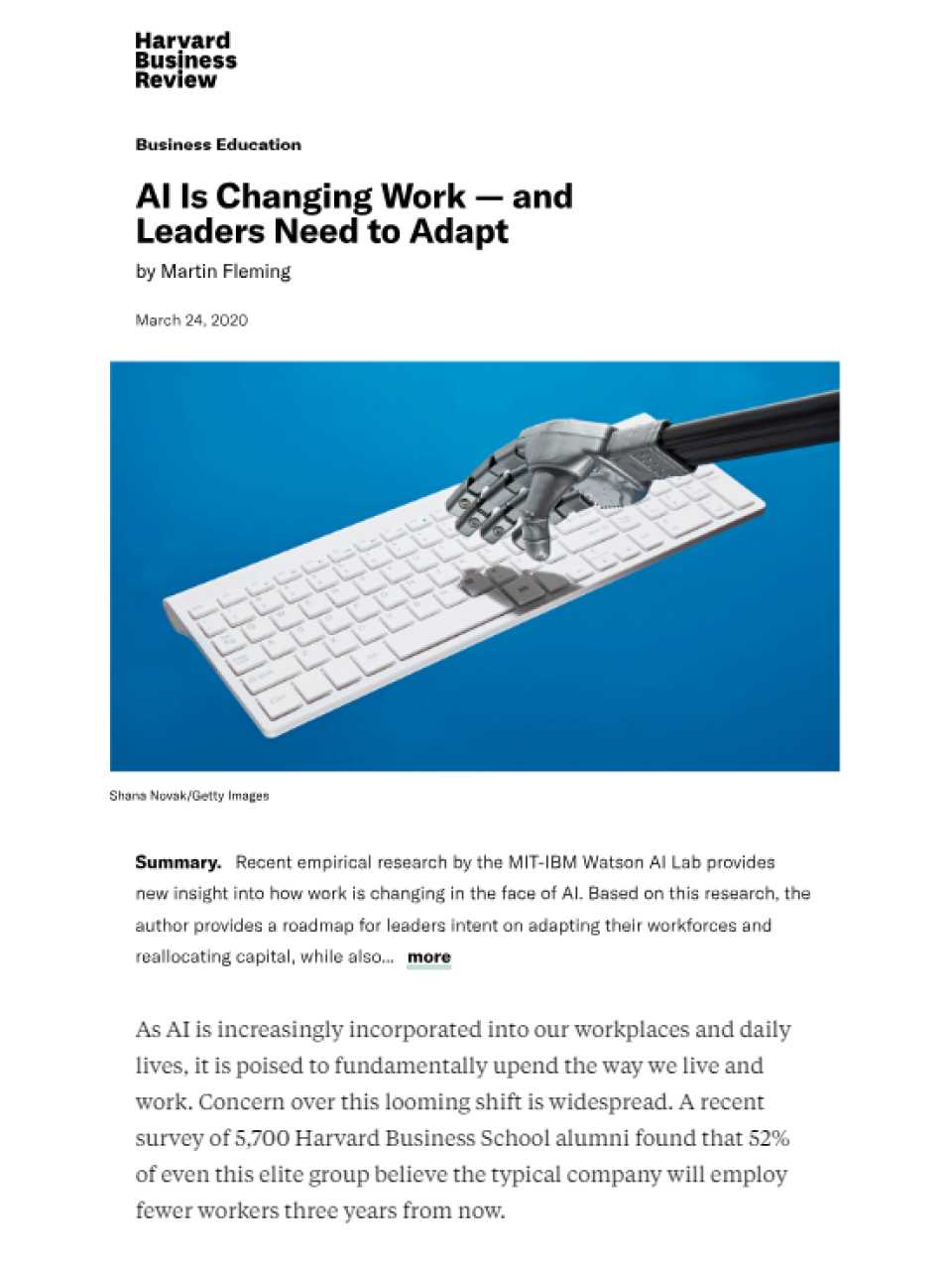 AI Is Changing Work — and Leaders Need to Adapt