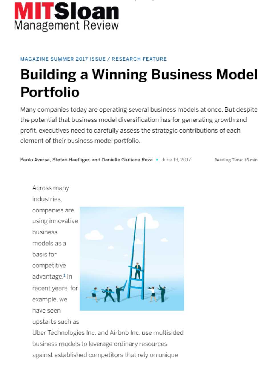 Building a Winning Business Model Portfolio