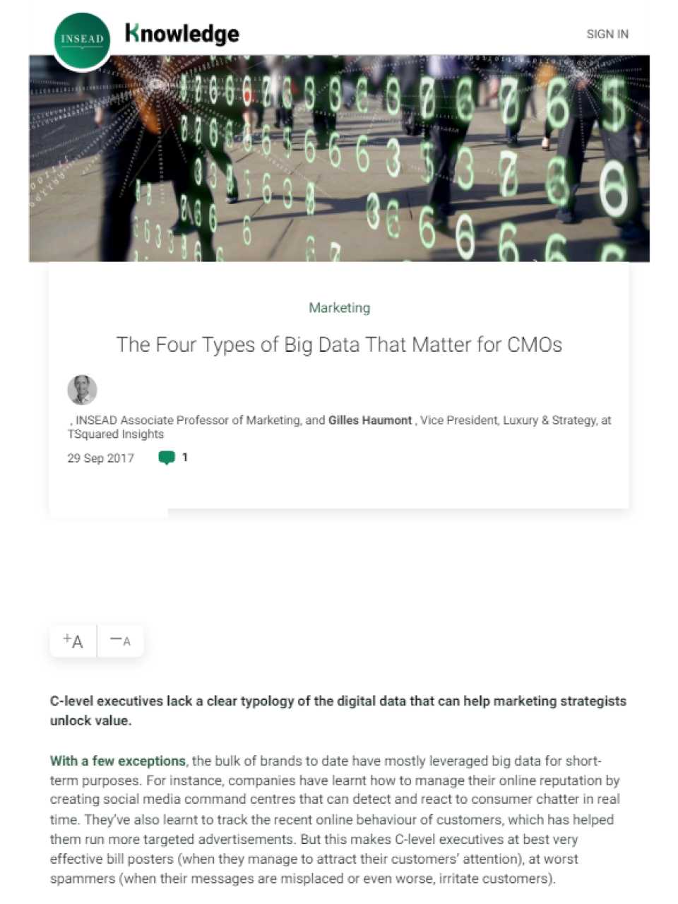 The Four Types of Big Data That Matter for CMOs