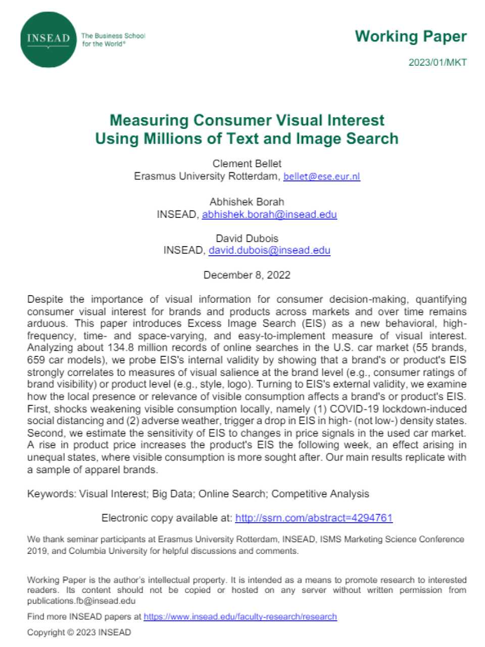 Measuring Consumer Visual Interest Using Millions of Text and Image Search