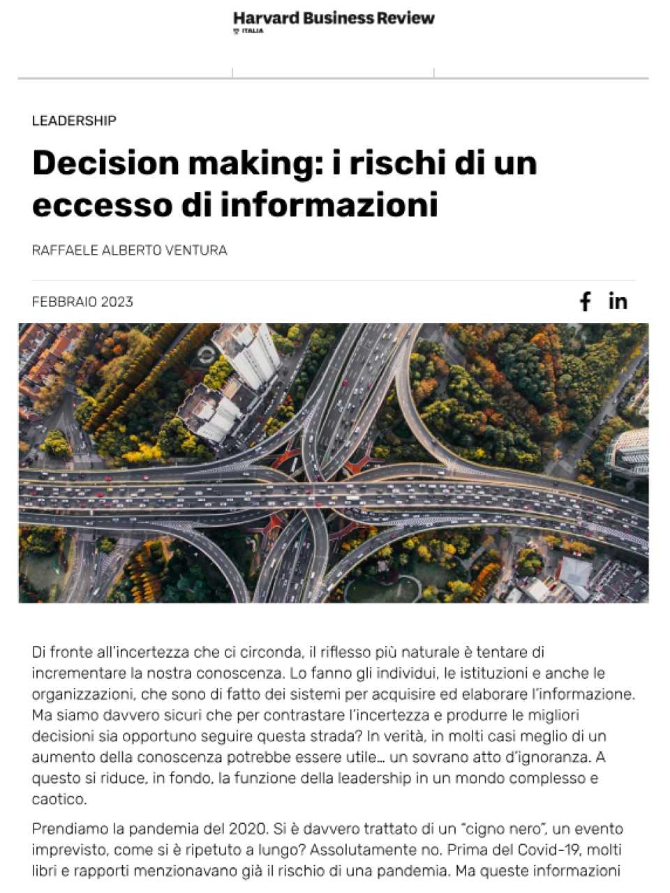 Decision making: i rischi di un eccesso di informazioni