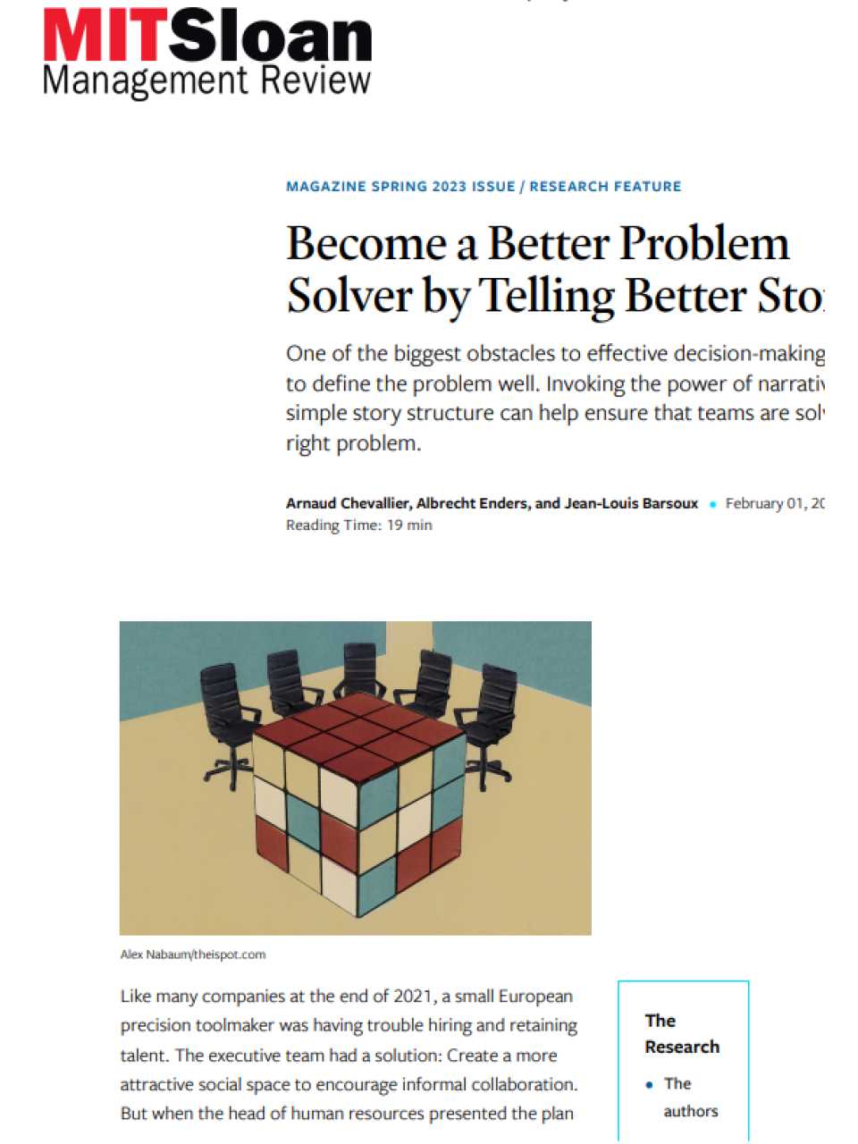Become a Better Problem Solver by Telling Better Stories
