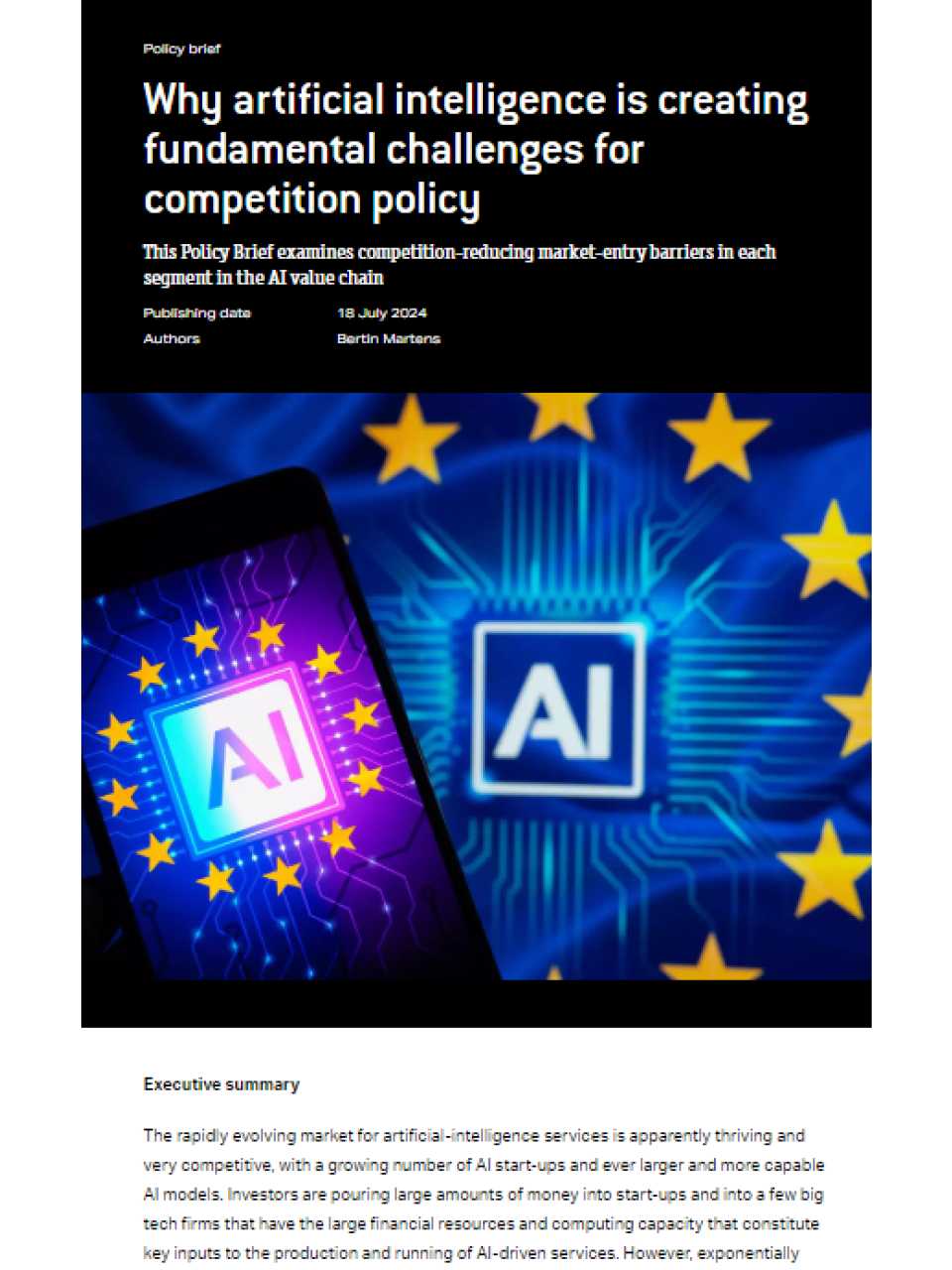 Why artificial intelligence is creating fundamental challenges for competition policy