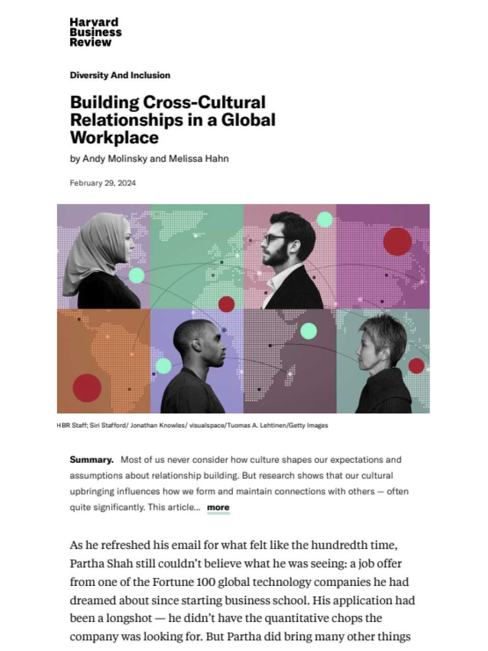 Building Cross-Cultural Relationships in a Global Workplace