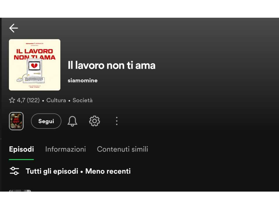 Il lavoro non ti ama - Podcast