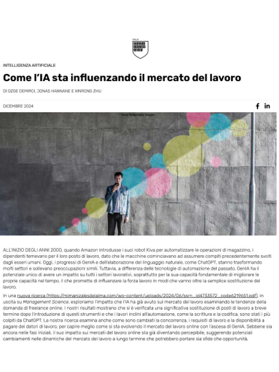 Come l’IA sta influenzando il mercato del lavoro