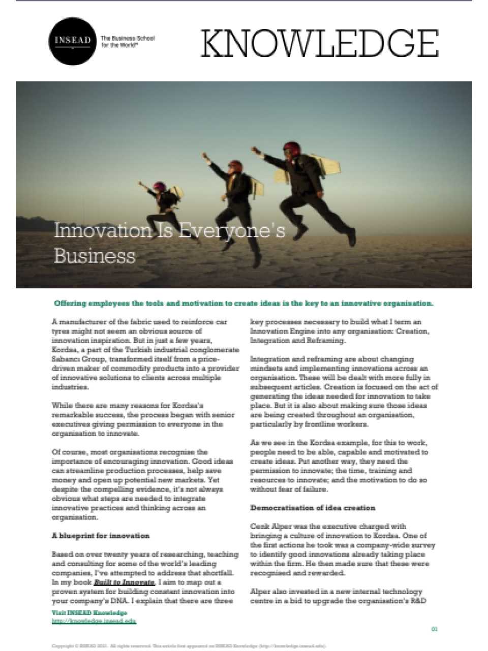 TEHA LIVEVIA WEB
From innovation (as an outcome) to innovating (as a process): redefining how your company thinks about innovation