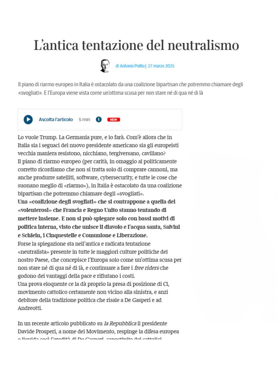 AMBROSETTI LIVEVIA WEB
Credibilità internazionale, crescita, rigore e riforme: le lezioni per l'Italia di oggi (attraverso la storia di De Gasperi)