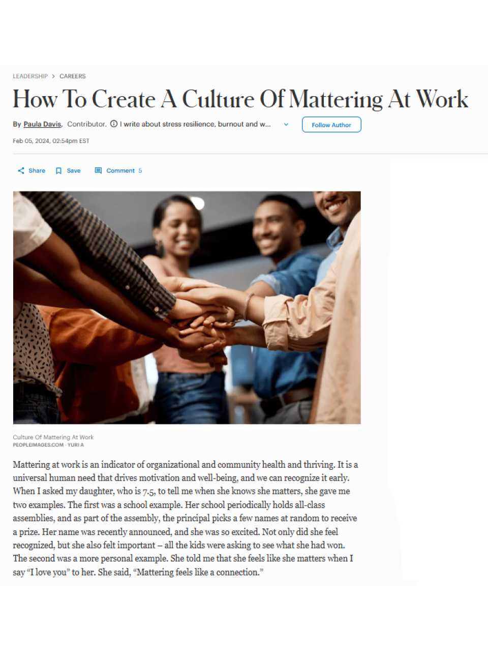 How to create a culture of mattering at work