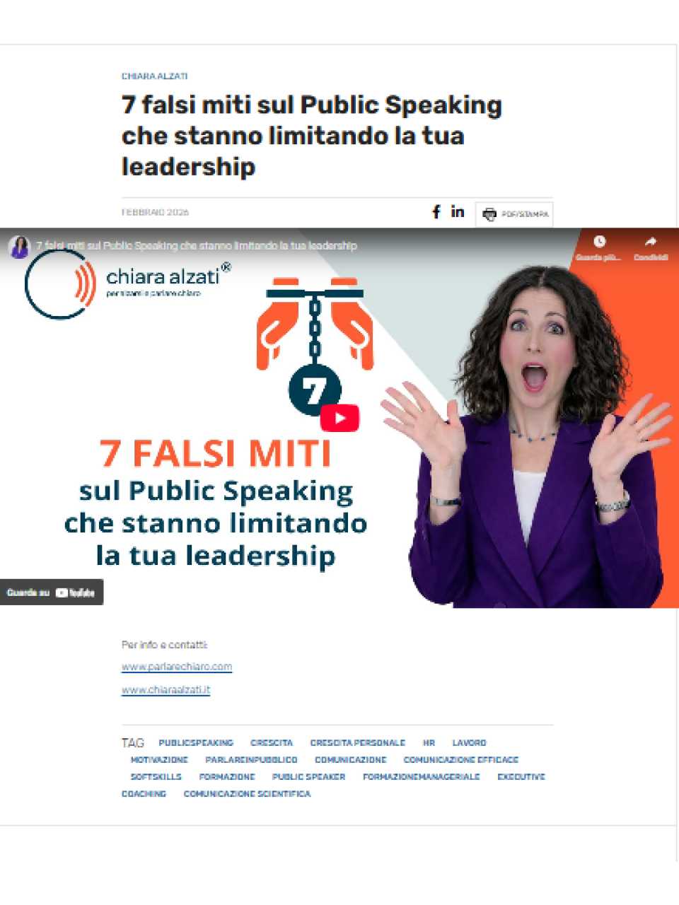 7 falsi miti sul Public Speaking che stanno limitando la tua leadership