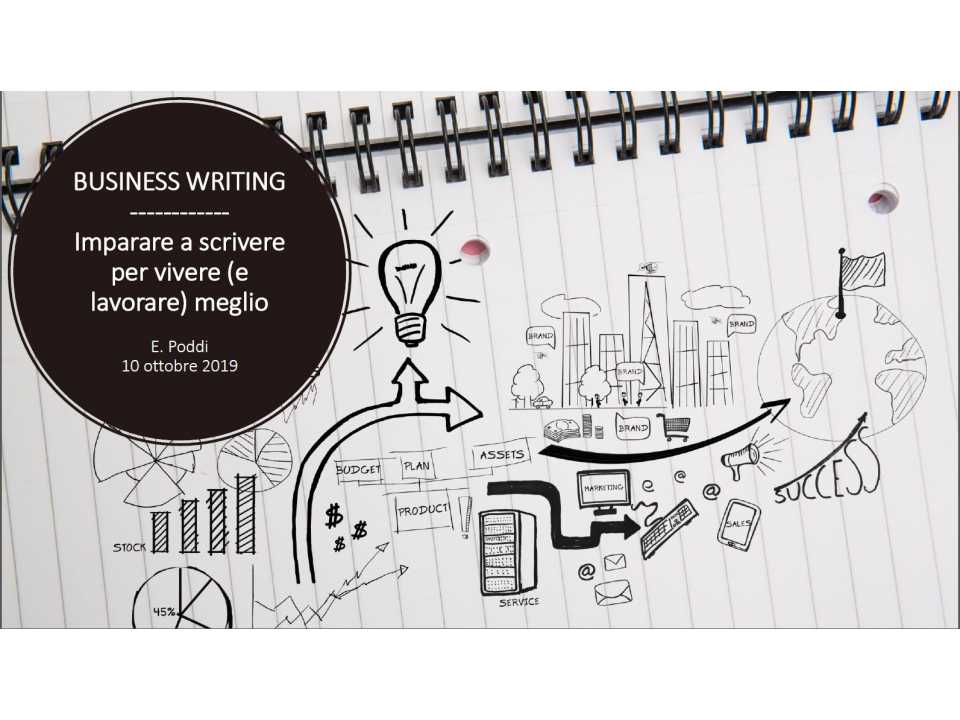 TEHA MANAGEMENT (*)IN PRESENZA
Business writing: imparare a scrivere per vivere (e lavorare) meglio