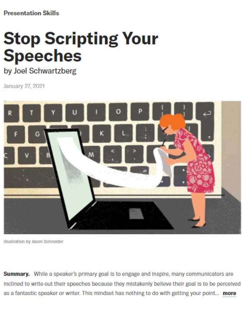 Stop scripting your speeches