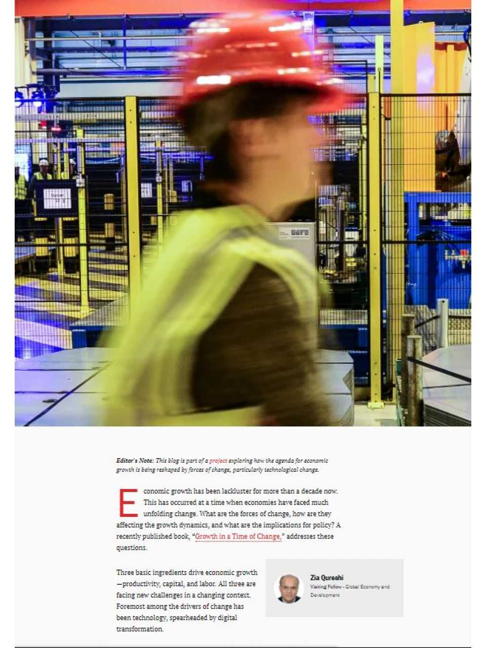 Technology and the future of growth: Challenges of change