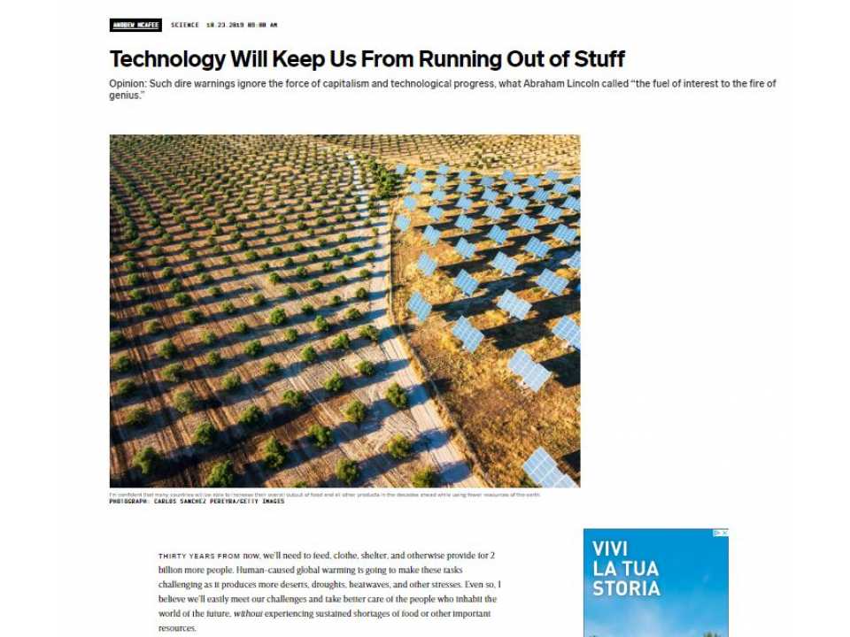 Technology Will Keep Us From Running Out of Stuff