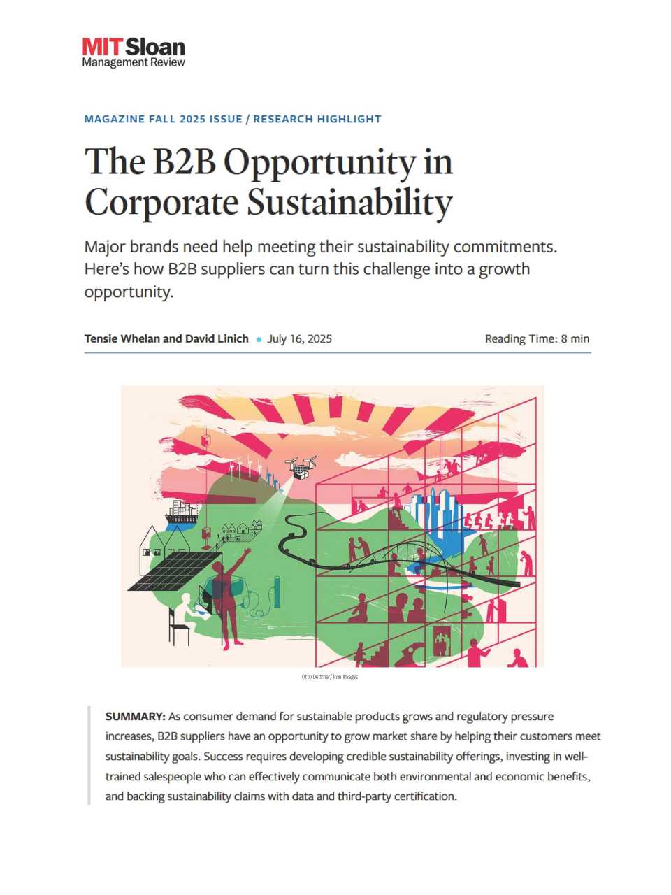 The B2B opportunity in corporate sustainability