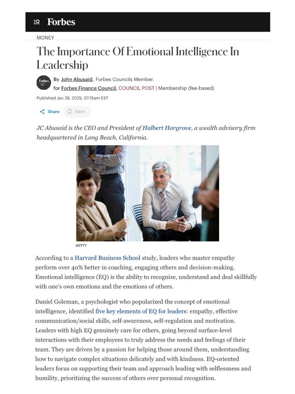 The importance of emotional intelligence in leadership
