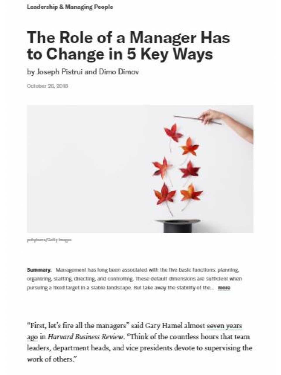 The role of a manager has to change in 5 key ways