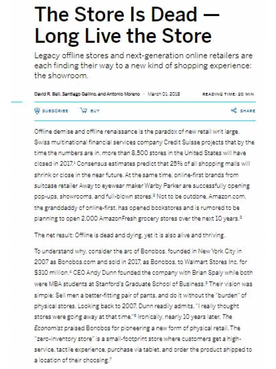 The store is dead - Long live the store